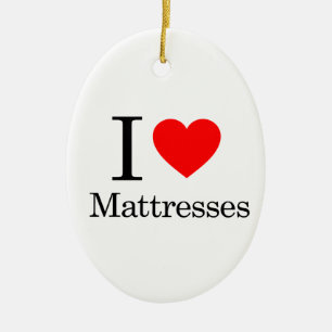 I Love Mattresses Ceramic Tree Decoration