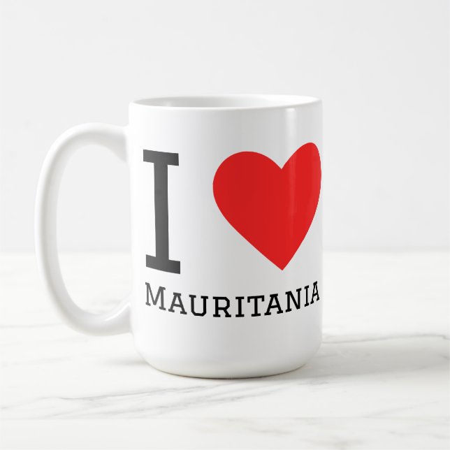 I love mauritania  coffee mug (Left)