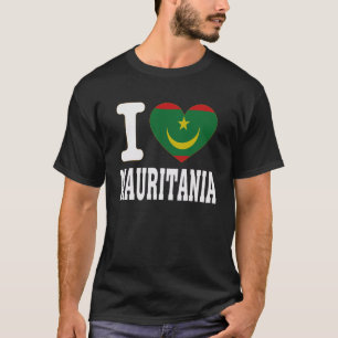 I Love Mauritania Heart Souvenir Lovers Pride Trav T-Shirt