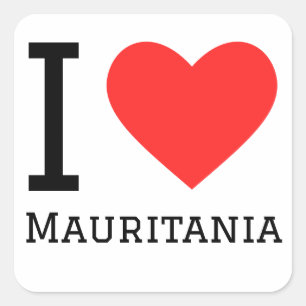 I love mauritania square sticker