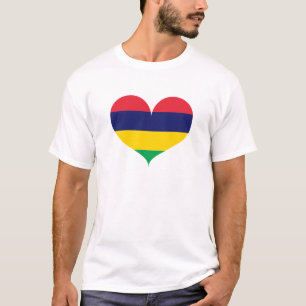 I Love Mauritius Flag T-Shirt