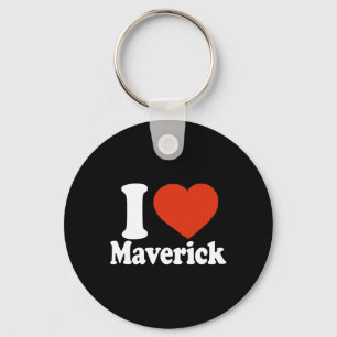 I Love Maverick, I Heart Maverick, Red Heart Valen Key Ring