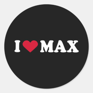 I LOVE MAX CLASSIC ROUND STICKER