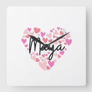 I love Maya Square Wall Clock