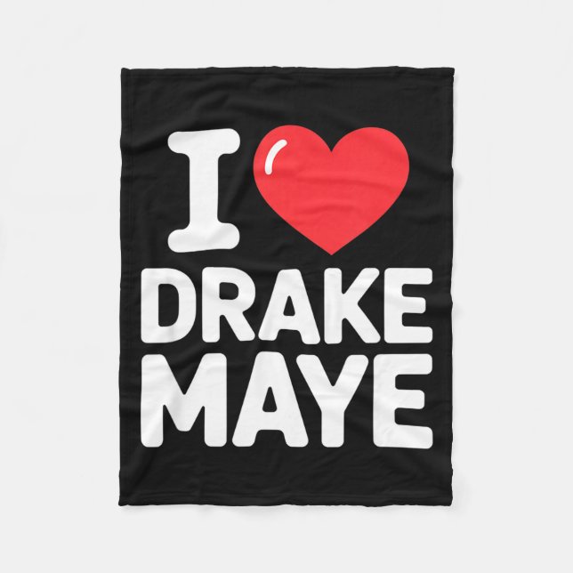 I Love Maye  Fleece Blanket (Front)