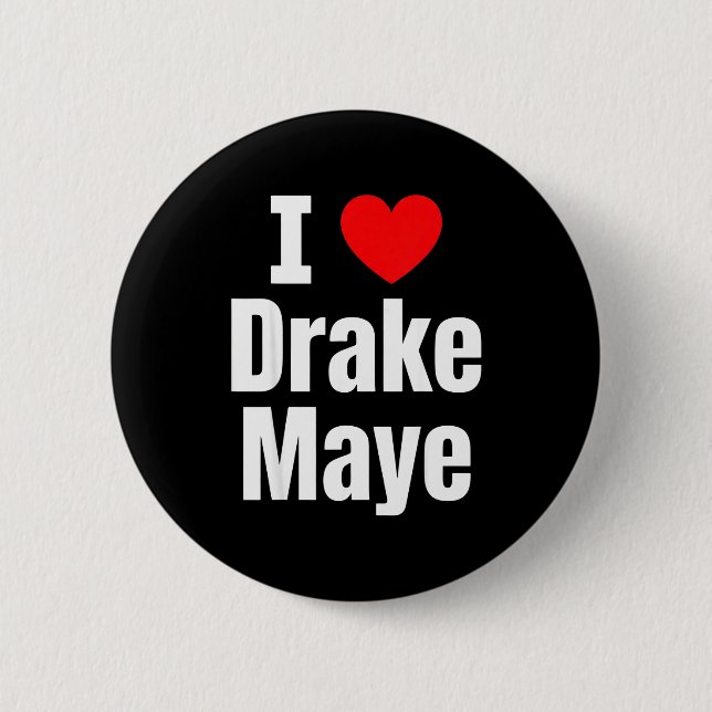 I Love Maye Football Fan  6 Cm Round Badge (Front)