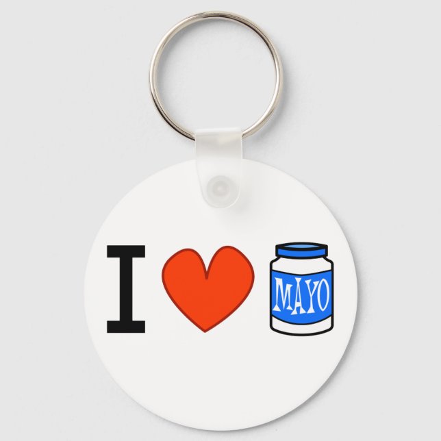 I Love Mayo! Key Ring (Front)