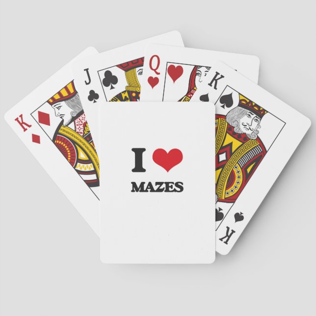 I Love Mazes Playing Cards (Back)