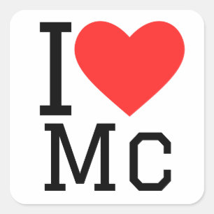 I love Mc  Square Sticker