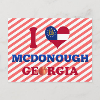 I Love McDonough, Georgia Postcard