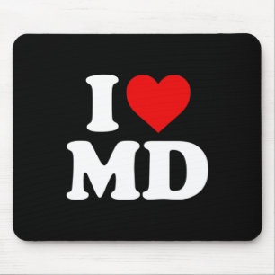 I Love Md Heart Maryland Mouse Pad