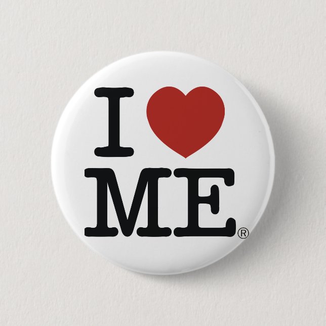 I love me 6 cm round badge (Front)