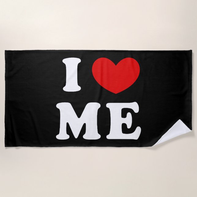 I LOVE ME BEACH TOWEL (Front)