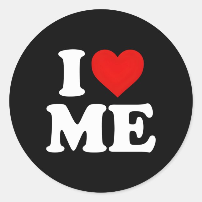 I Love Me He Maine Classic Round Sticker (Front)