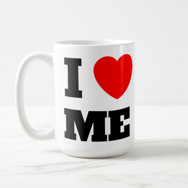 I love me Monogram Script inspirational  Coffee Mug (Left)