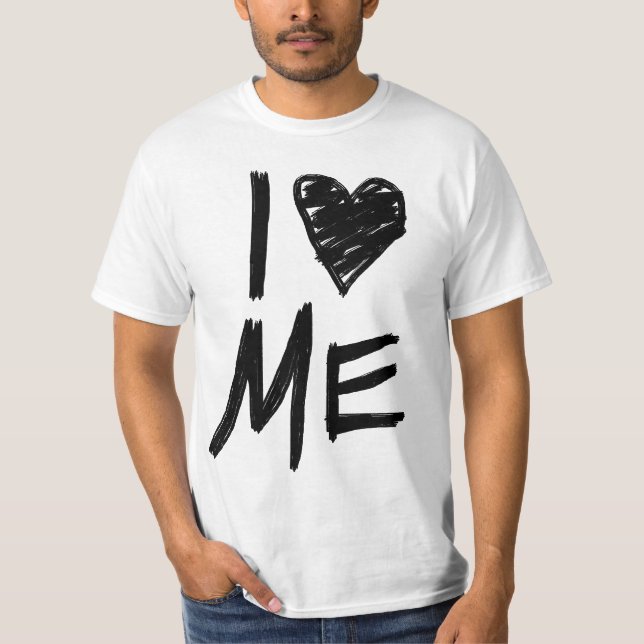 I Love Me, Scribbled Heart T-Shirt (Front)