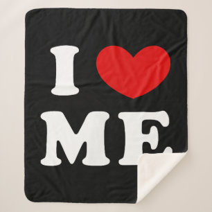 I LOVE ME SHERPA BLANKET
