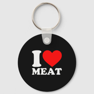 I Love Meat Key Ring