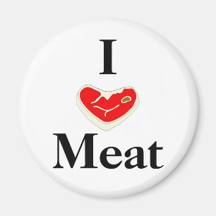 I Love Meat Magnet