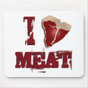 I Love Meat Mouse Pad