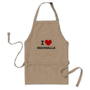 I love meatballs   Funny aprons for men and women
