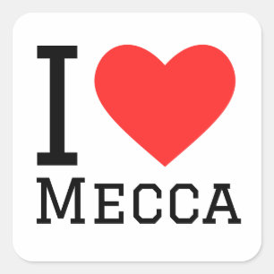 I love Mecca Square Sticker
