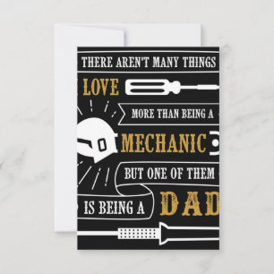 I love mechanic dad   Mechanic Canvas RSVP Card