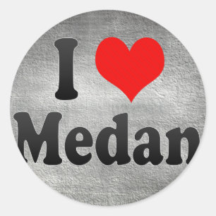 I Love Medan, Indonesia. I Cinta Medan, Indonesia Classic Round Sticker