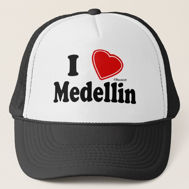 I Love Medellin Trucker Hat (Front)