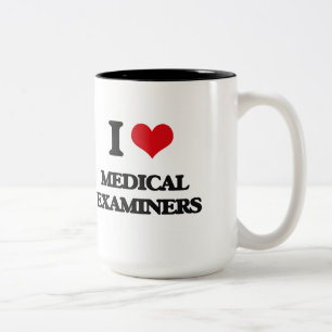 I Love Medical Examiners Two-Tone Coffee Mug