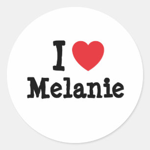 I love Melanie heart T-Shirt Classic Round Sticker