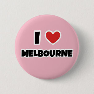 I love Melbourne 6 Cm Round Badge