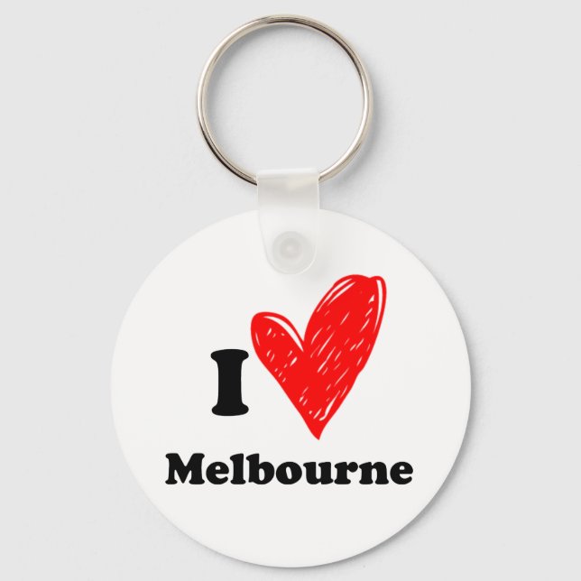 I Love Melbourne Key Ring (Front)
