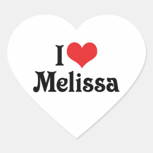 I Love Melissa Heart Sticker