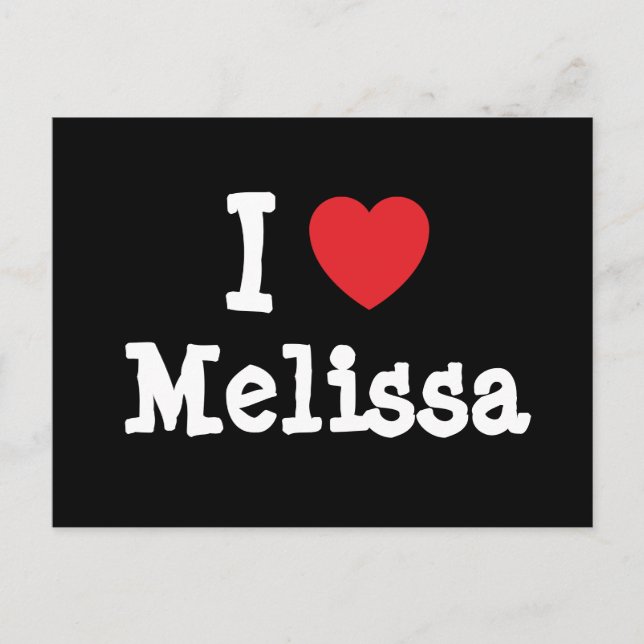 I love Melissa heart T-Shirt Postcard (Front)