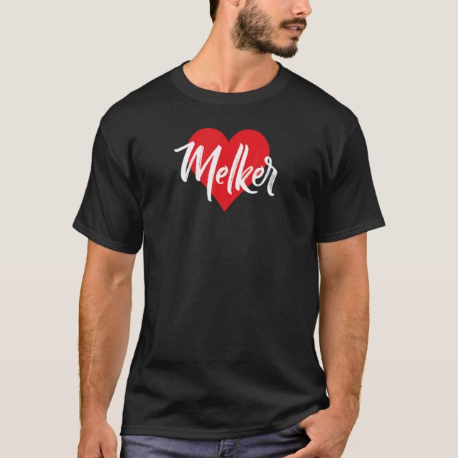 I Love Melker First Name I Heart Named T-Shirt (Front)