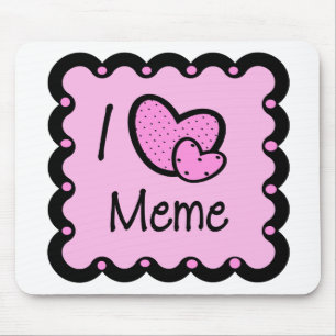 I Love Meme Cute T-Shirt Mouse Pad