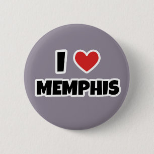 I love Memphis 6 Cm Round Badge