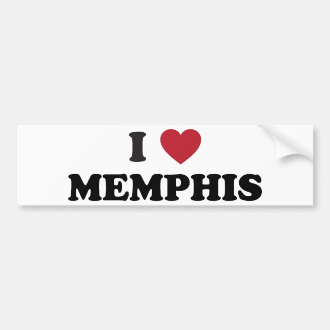 I Love Memphis Bumper Sticker (Front)