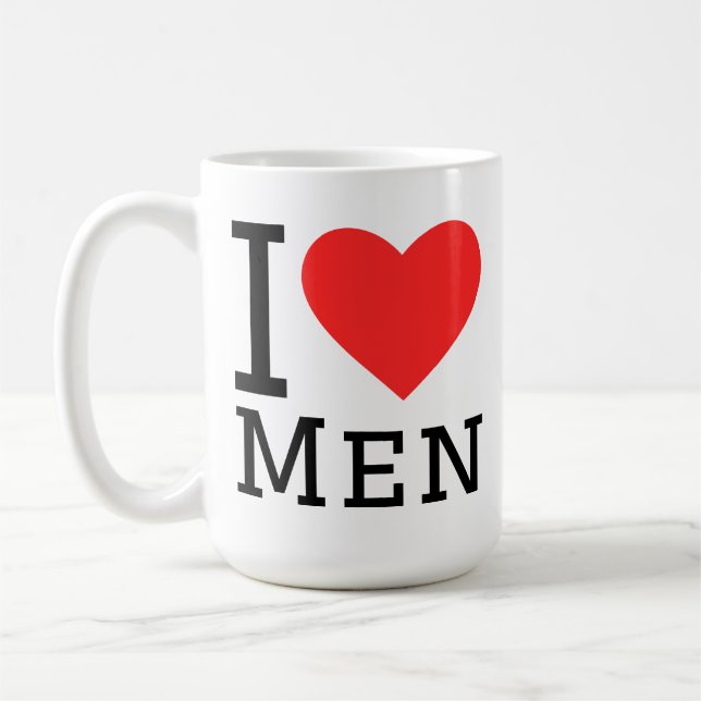 I love men coffee mug (Left)