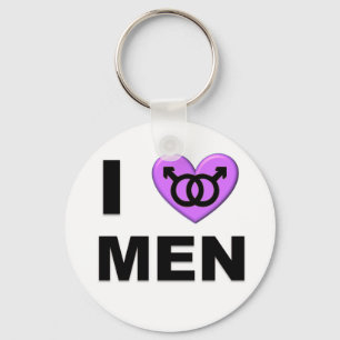 I Love Men Key Ring