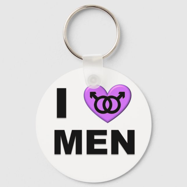 I Love Men Key Ring (Front)