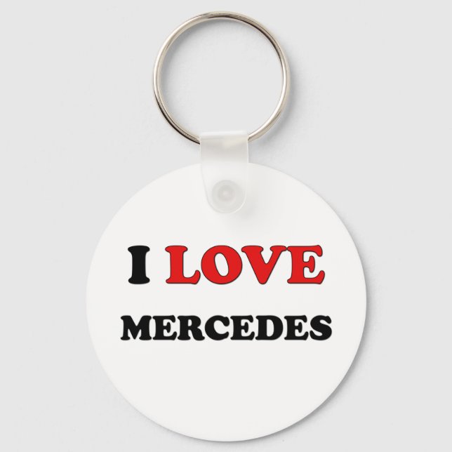 I Love Mercedes Key Ring (Front)