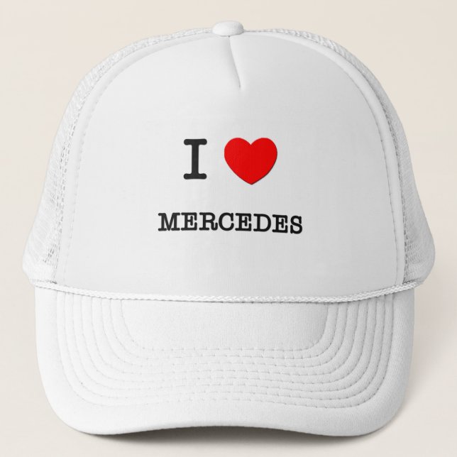 I Love Mercedes Trucker Hat (Front)