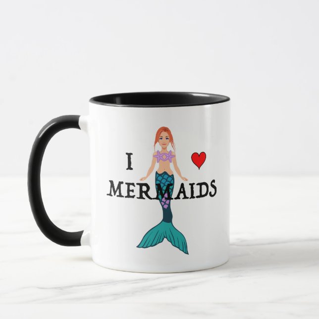 I Love Mermaids Design - Combo Mug (Left)
