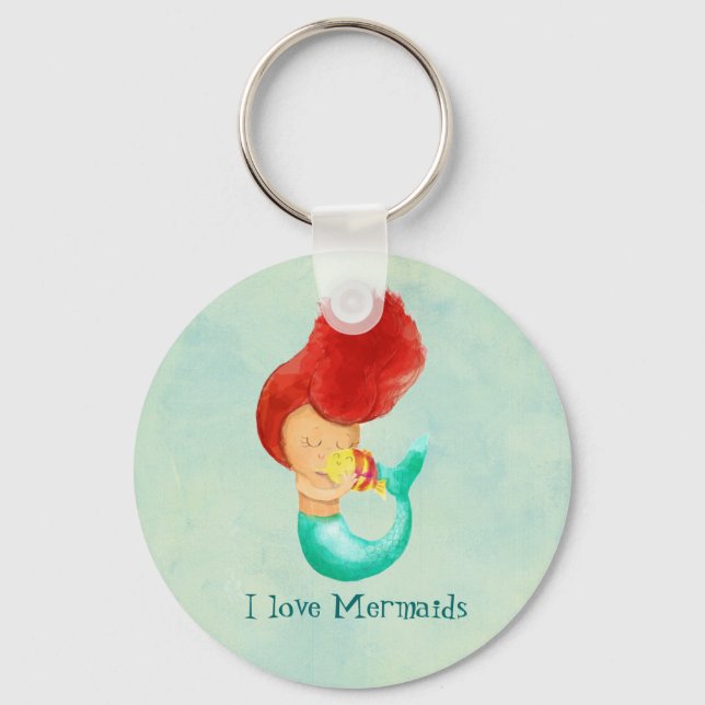 I love Mermaids Key Ring (Front)