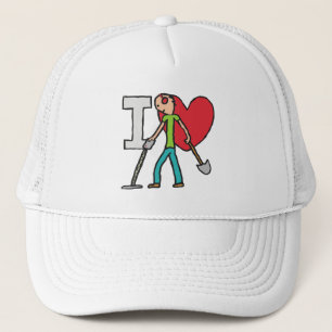 I Love Metal Detecting Trucker Hat