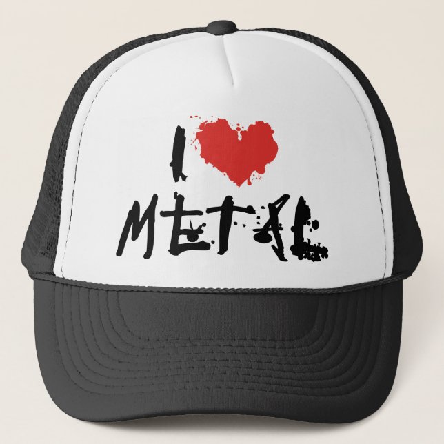 I Love Metal Trucker Hat (Front)