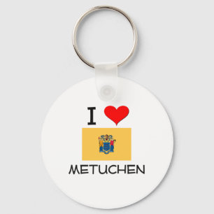 I Love Metuchen New Jersey Key Ring