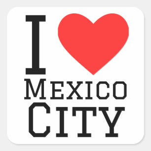 I love Mexico City Square Sticker